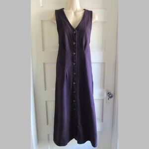 Vintage Mishi Purple Lagenlook Shift Dress S *Runs L